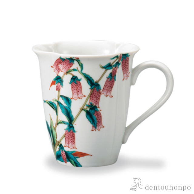 マグカップ 12か月の花 螢袋（8月）≪在庫確認後、1~3営業日で出荷≫ ( プレゼント デザイン マグ オリジナル タンブラー 九谷焼 )