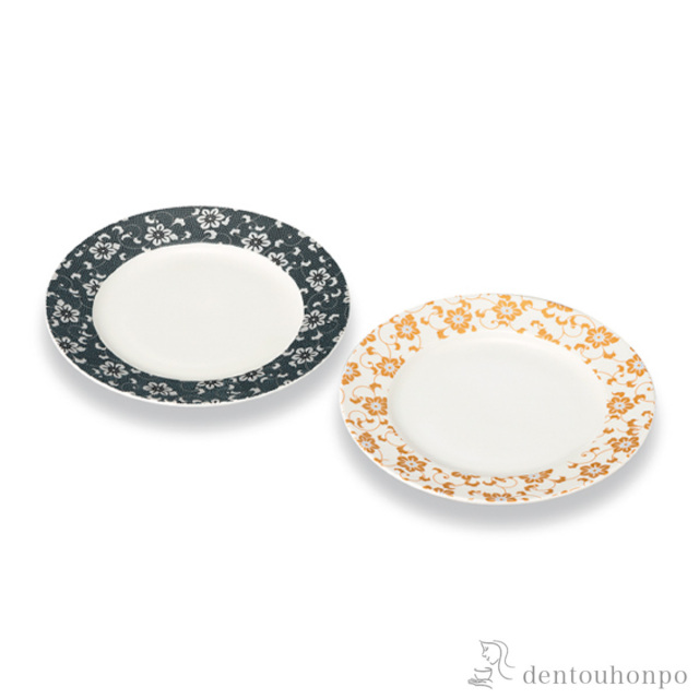 【送料無料】皿 鉄仙紋 6.5号 ペア≪在庫確認後、1~3営業日で出荷≫ ( プレート おつまみ 料理 和食 洋食 九谷焼 )