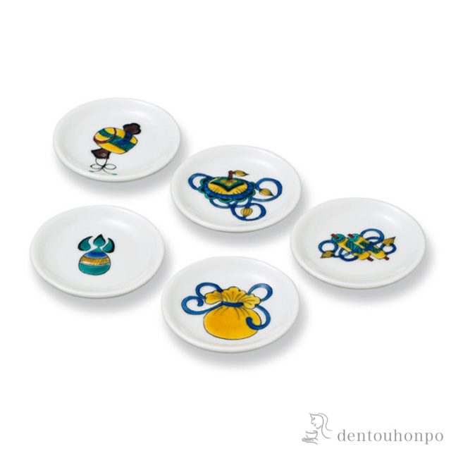 箸置揃 宝尽くし 5個セット≪在庫確認後、1~3営業日で出荷≫ ( ギフトセット 結婚祝い 箸休め はしおき おしゃれ 九谷焼 )