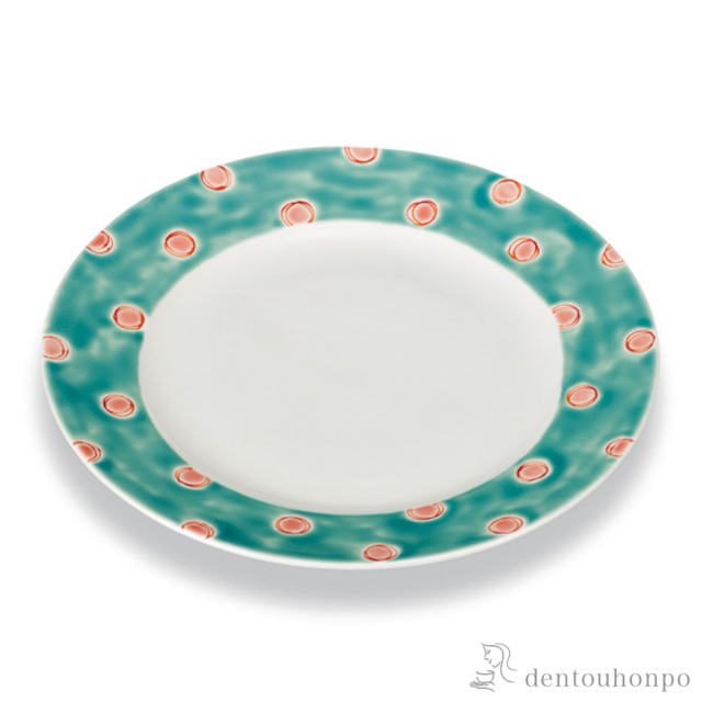 プレート 水玉 6.5号≪在庫確認後、1~3営業日で出荷≫ ( プレート おつまみ 料理 和食 洋食 九谷焼 )