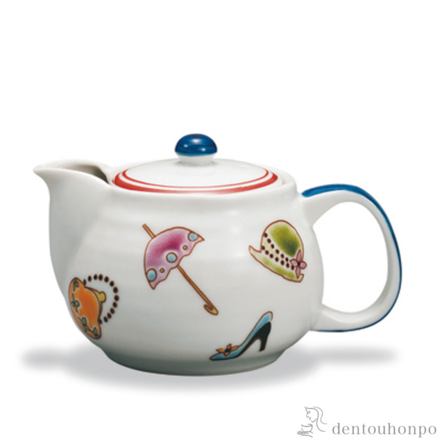 【送料無料】ポット急須 大正浪漫 茶こし付≪在庫確認後、1~3営業日で出荷≫ ( ティーポット お茶 煎茶 日本茶 おすすめ 九谷焼 )