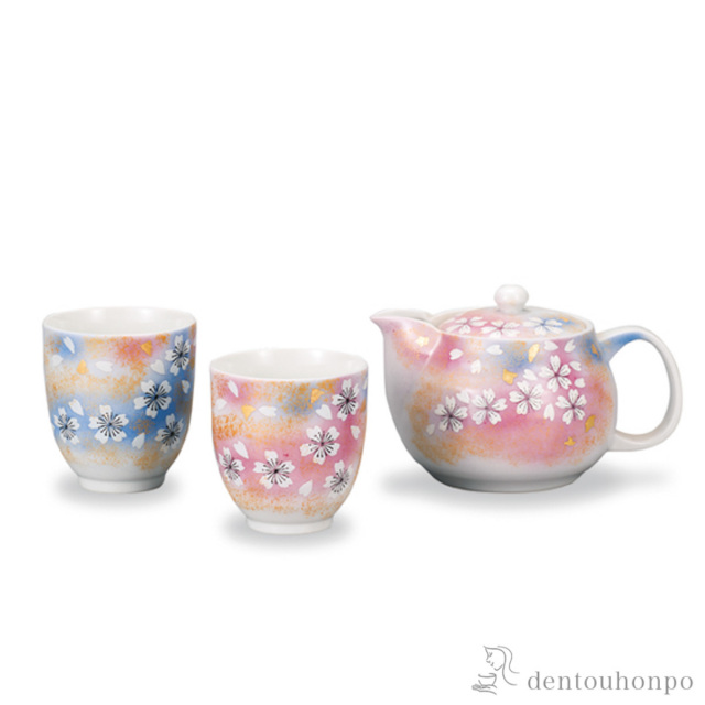 【送料無料】憩い揃 花の舞≪在庫確認後、1~3営業日で出荷≫ ( 茶器セット 急須 湯呑み 日本茶 中国茶 九谷焼 )