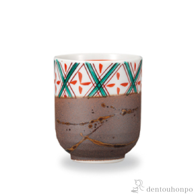 湯呑 赤小紋≪在庫確認後、1~3営業日で出荷≫ ( 湯のみ ゆのみ 湯飲み カップ プレゼント 九谷焼 )
