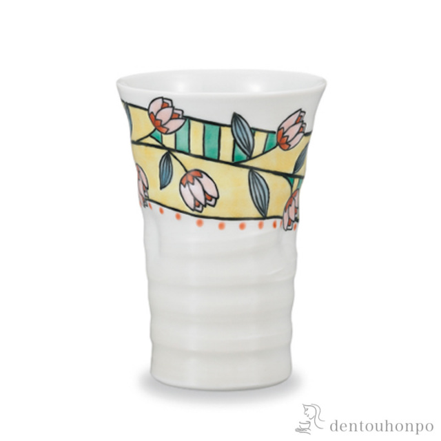 フリーカップ チューリップ≪在庫確認後、1~3営業日で出荷≫ ( 焼酎グラス ビアカップ ビールグラス フリーカップ グラス 九谷焼 )