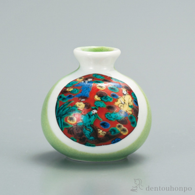 一輪生 木米画風 1.8号≪在庫確認後、1~3営業日で出荷≫ ( 花瓶 おしゃれ 花器 フラワーベース おすすめ 九谷焼 )