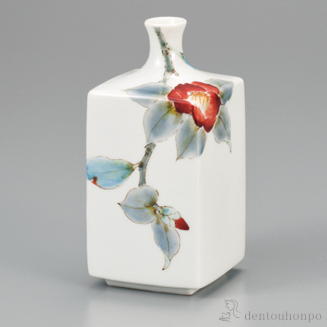 【送料無料】一輪生 椿 5号≪在庫確認後、1~3営業日で出荷≫ ( 花瓶 おしゃれ 花器 フラワーベース おすすめ 九谷焼 )