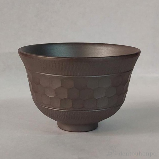 ダイヤビリ 煎茶碗≪在庫確認後、10~14営業日程で出荷≫ ( 抹茶碗 茶道具 茶器 お稽古用 抹茶 萬古焼 )
