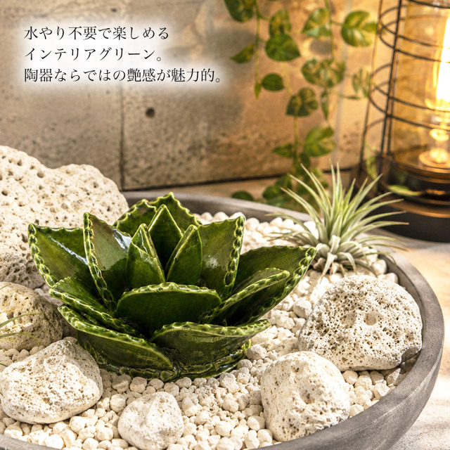 送料無料】 SERA SABO 陶器のアガベ パリ― 単品 / 置物 オブジェ 庭