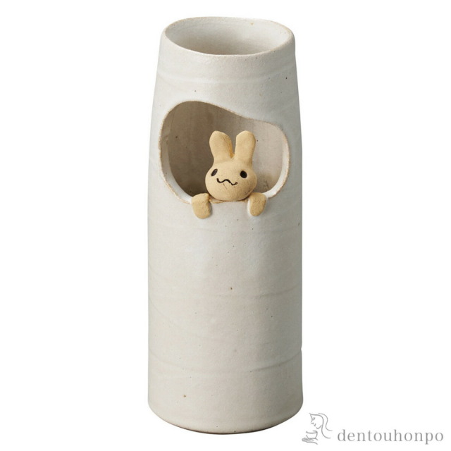 送料無料】 筒花入 窓うさぎ / へちもん 一輪挿し おしゃれ 花器