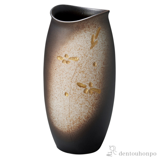 長花瓶 おぼろ月 大≪在庫確認後、10~14営業日程で出荷≫ ( へちもん 木札名入れ有料 ガラス フラワーベース 花器 一輪挿し おすすめ 信楽焼 )