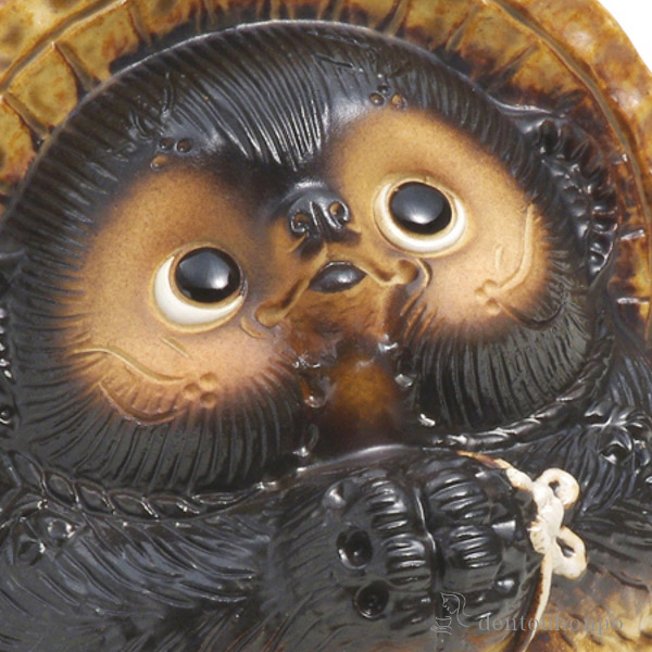 お願い狸 オス 5号 / 初任給 プレゼント 父の日 早割 置物 幸運 風水