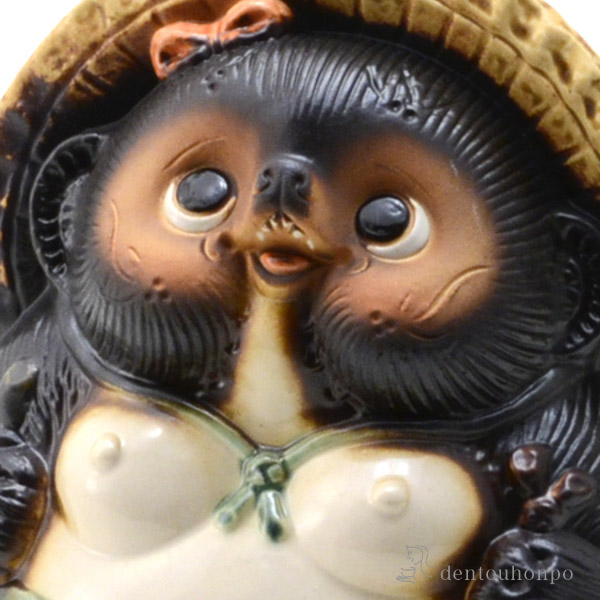 狸七変化　縁起置物　京都 信楽焼 忍者狸 黒 5号・縁起物 / 京都の人形・こけし・和雑貨通販