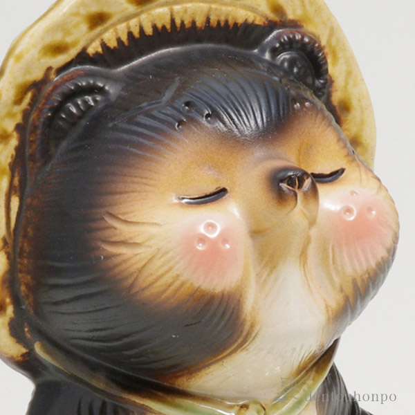 キス狸 オス 6号 / 置物 幸運 風水 縁起物 人気 信楽焼 ≪在庫確認後