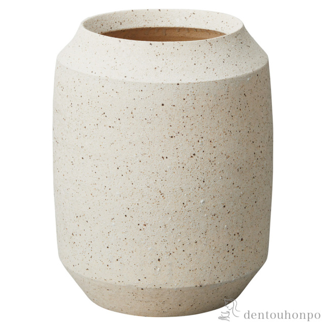 【送料無料】傘立て 白砂岩 バレル≪在庫確認後、10~14営業日程で出荷予定≫ ( へちもん スリム 玄関 お店 高級 おすすめ 信楽焼 )