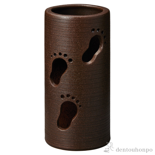 【送料無料】傘立て ステップ ブラウン≪在庫確認後、10~14営業日程で出荷予定≫ ( へちもん スリム 玄関 お店 高級 おすすめ 信楽焼 )