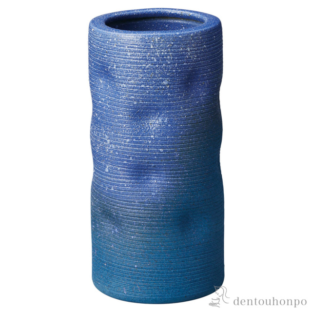 【送料無料】傘立て エコー ブルー≪在庫確認後、10~14営業日程で出荷予定≫ ( へちもん スリム 玄関 お店 高級 おすすめ 信楽焼 )