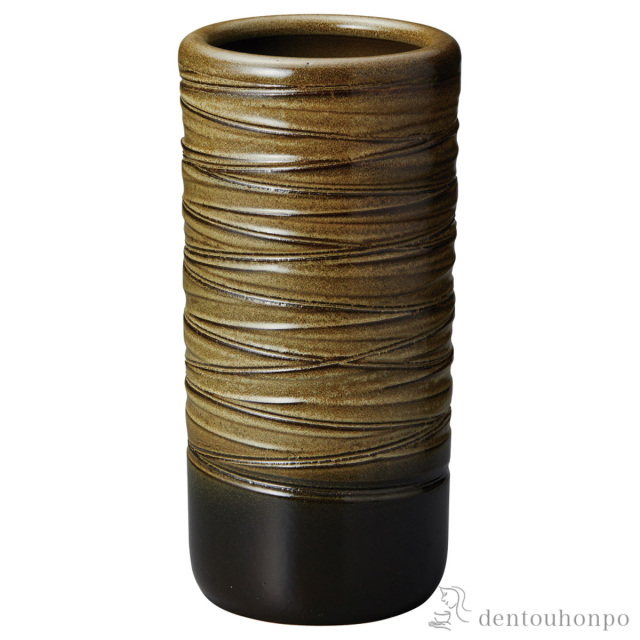 【送料無料】傘立て いとぐるま 灰茶≪在庫確認後、10~14営業日程で出荷予定≫ ( へちもん スリム 玄関 お店 高級 おすすめ 信楽焼 )