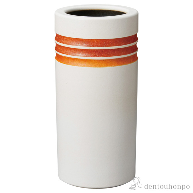 【送料無料】傘立て 緋色と白≪在庫確認後、10~14営業日程で出荷予定≫ ( へちもん スリム 玄関 お店 高級 おすすめ 信楽焼 )