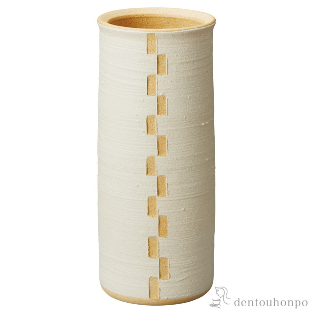 【送料無料】傘立て 小街カフェ 丸 クリーム≪在庫確認後、10~14営業日程で出荷予定≫ ( へちもん スリム 玄関 お店 高級 おすすめ 信楽焼 )