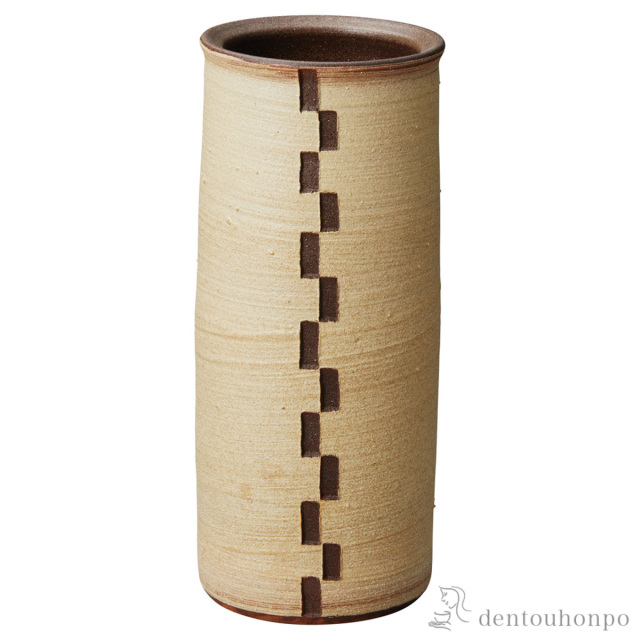 【送料無料】傘立て 小街カフェ 丸 ミルクコーヒー≪在庫確認後、10~14営業日程で出荷予定≫ ( へちもん スリム 玄関 お店 高級 おすすめ 信楽焼 )