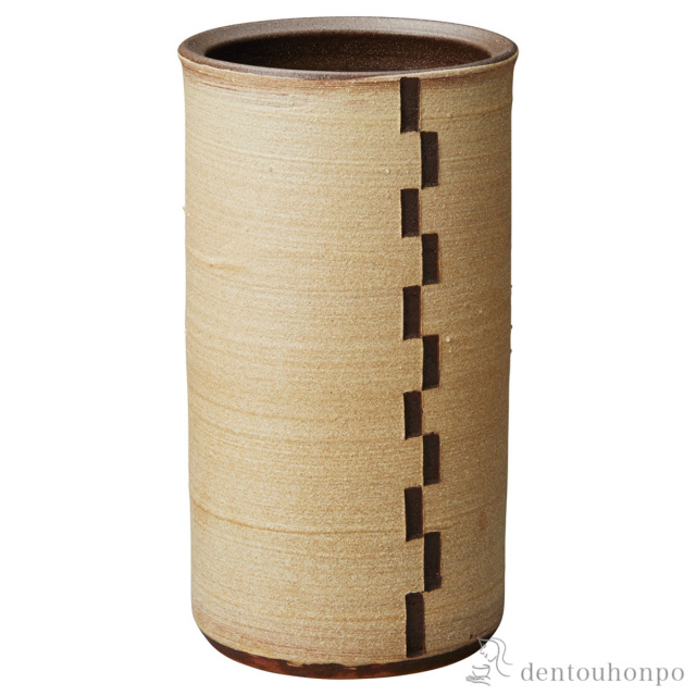 【送料無料】傘立て 小街カフェ たわみ ミルクコーヒー≪在庫確認後、10~14営業日程で出荷予定≫ ( へちもん スリム 玄関 お店 高級 おすすめ 信楽焼 )