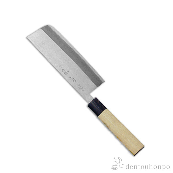 【送料無料】和包丁 堺菊守 極上（水牛柄） 菜切 165mm 1本 名入れ彫刻無料≪注文後に商品取り寄せ、後日納期連絡致します≫ ( 退職祝い 定年 切れ味 ナイフ 庖丁 人気 おすすめ 堺打刃物 )