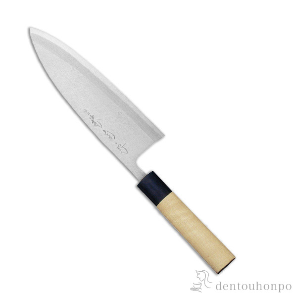 送料無料】 和包丁 堺菊守 極上（水牛柄） 出刃 165mm 1本 名入れ彫刻