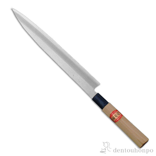 【送料無料】和包丁 堺菊守 モリブデン（プラスチック柄） 柳刃 300mm 1本 名入れ彫刻無料≪在庫確認後、7営業日程で出荷≫ ( 切れ味 ナイフ 庖丁 人気 おすすめ 堺打刃物 )