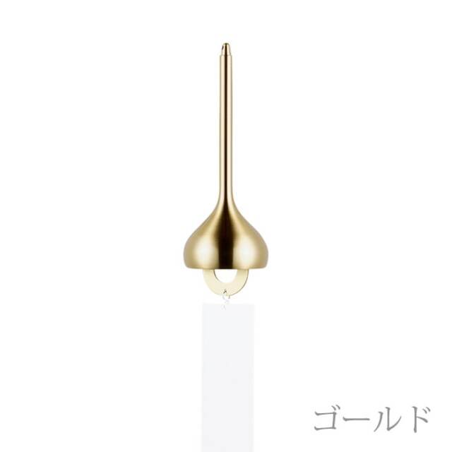 風鈴 オニオン ゴールド 短冊付≪在庫確認後、21営業日程で出荷≫ ( 能作 母の日 プレゼント 初任給 受付 来客用 仏具 仏壇 人気 高岡銅器 )