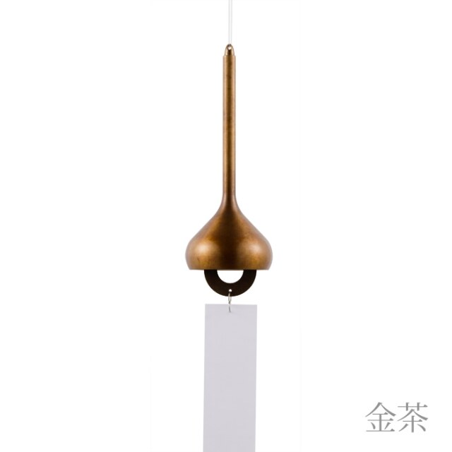 風鈴 オニオン 金茶 短冊付≪在庫確認後、21営業日程で出荷≫ ( 能作 母の日 プレゼント 初任給 受付 来客用 仏具 仏壇 人気 高岡銅器 )