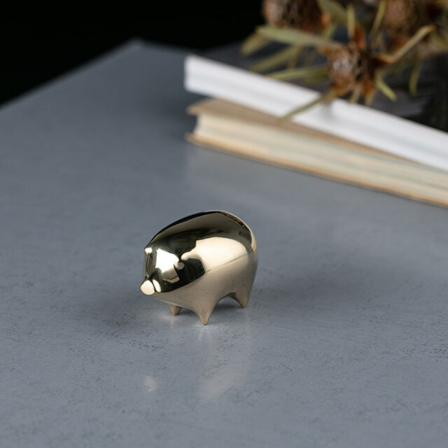 オブジェ ブラスブロック ぶた≪在庫確認後、10~14営業日程で出荷予定≫ ( 能作 書道 高級 人気 お土産 おすすめ 高岡銅器 )