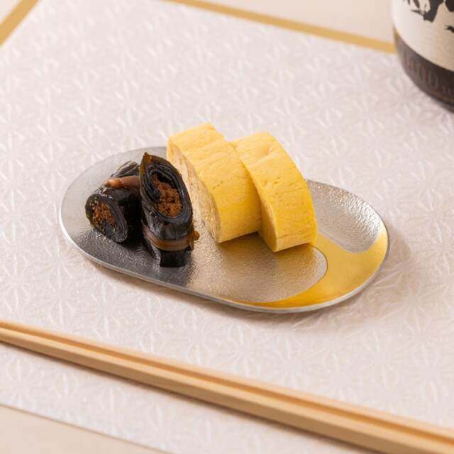 小長皿 TSURU≪在庫確認後、10~14営業日程で出荷≫ ( 能作 プレート 醤油皿 豆皿 和食 洋食 高岡銅器 )