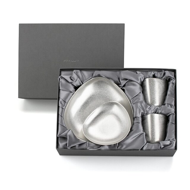 【送料無料】極みセット SAI 大皿1枚・小皿1枚・カップ2個≪在庫確認後、10~14営業日程で出荷予定≫ ( 能作 焼酎グラス ビアカップ ビールグラス フリーカップ グラス 高岡銅器 )