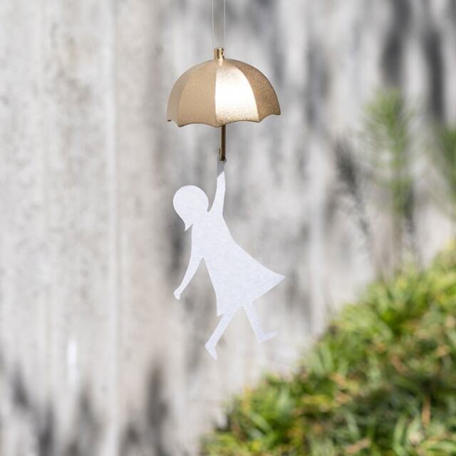 風鈴 アンブレラ ゴールド 短冊付≪在庫確認後、10~14営業日程で出荷予定≫ ( 能作 受付 来客用 仏具 仏壇 人気 高岡銅器 )