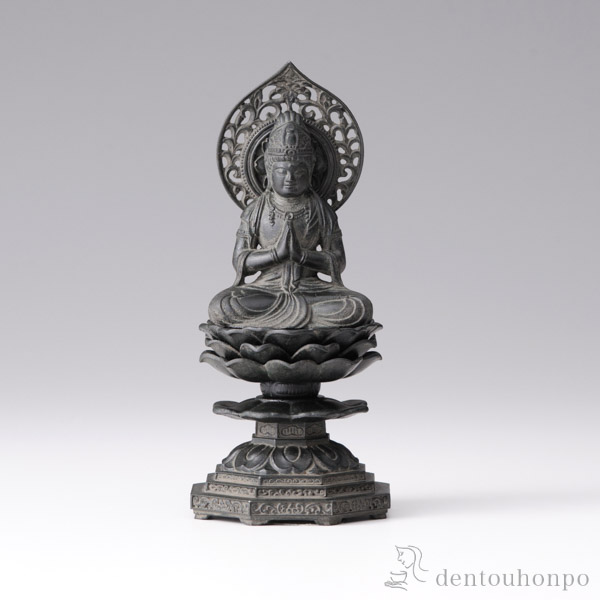 送料無料】 仏像 勢至菩薩 選べる3色／古美金／古美青銅／古美茶 15cm