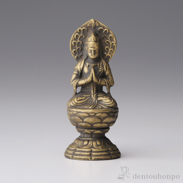 送料無料】 仏像 勢至菩薩 選べる3色／古美金／古美青銅／古美茶 7cm