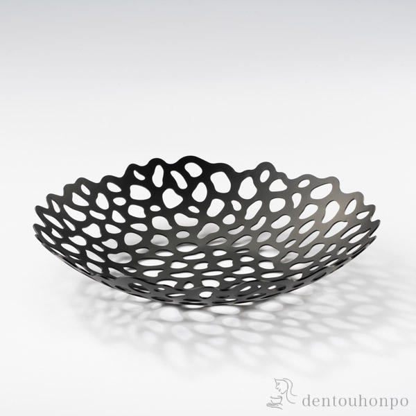 送料無料 Migiwa フルーツボウル ブラック S かご かごバック 収納 果物 野菜 高岡銅器 送料無料 1 3営業日で出荷