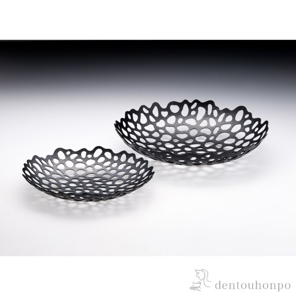 送料無料】 migiwa フルーツボウル ブラック S / かご かごバック 収納