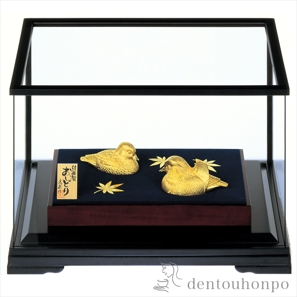 【送料無料】純金 おしどり C 30g≪1ヶ月程で出荷予定≫ ( 光則（金工芸） 木札名入れ有料 高級 コレクション 美術品 工芸品 伝統 東京銀器（金工芸） )