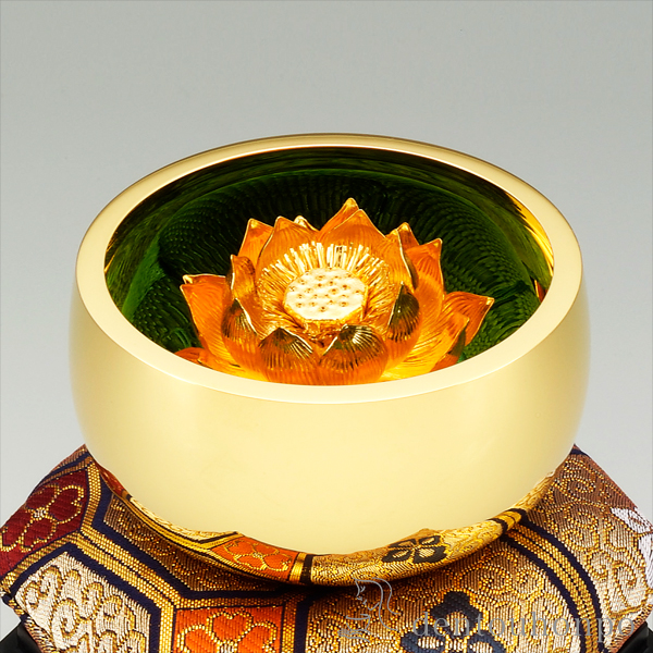 送料無料】 純金 蓮飾り 2寸・40g / 光則（金工芸） お寺 仏壇