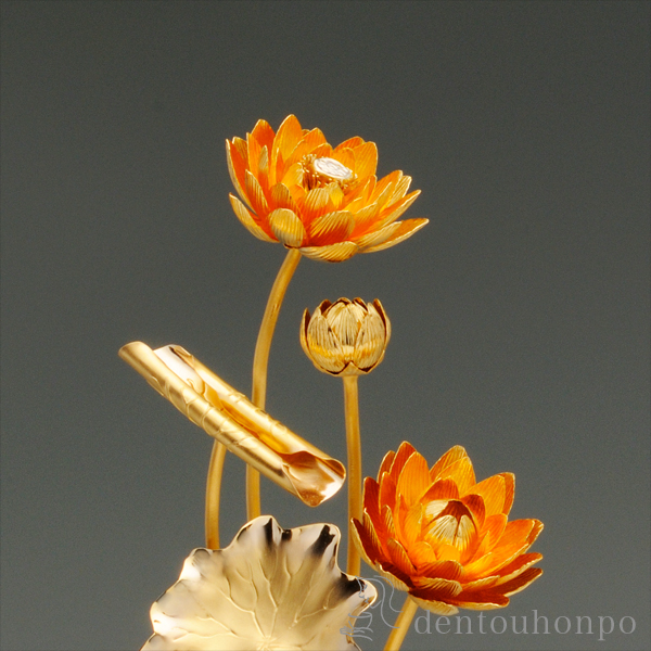 送料無料】 純金 菊常花揃 B 150g / 光則（金工芸） お寺 仏壇