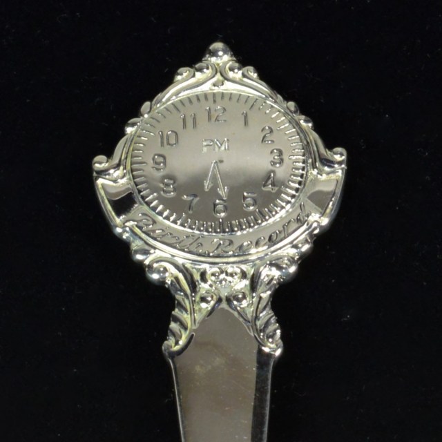 送料無料】 銀製 スプーン バースレコード リトルハート 名入れ彫刻