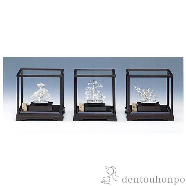 送料無料】 銀製 盆栽 竹 A 4号・35g / 高級 コレクション 美術