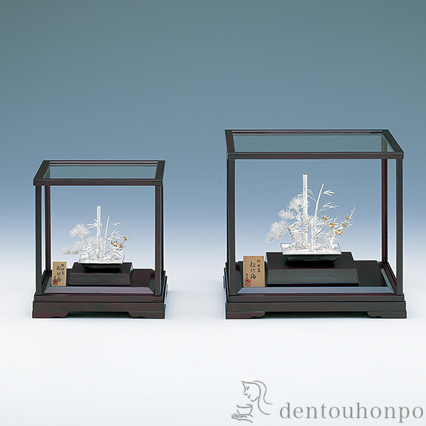 送料無料】 銀製 盆栽 松竹梅 5号・60g / 高級 コレクション 美術品