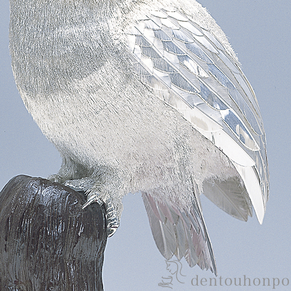 送料無料】 銀製 フクロウ C 130g / 高級 コレクション 美術品 工芸品