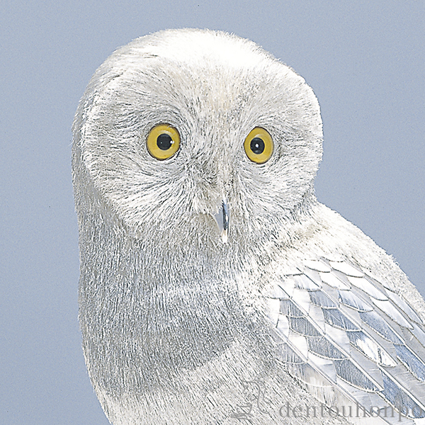 送料無料】 銀製 フクロウ D 90g / 高級 コレクション 美術品 工芸品