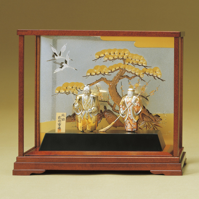 送料無料】 銀製 高砂 A 63g / 武比古 高級 コレクション 美術品