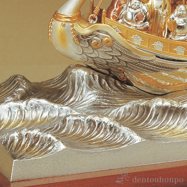 送料無料】 銀製 宝船 七福神 B 205g / 武比古 退職祝い プレゼント  