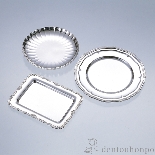 送料無料】 銀製 菊皿 C 7.0号 / 盛皿 プレート セット 食器