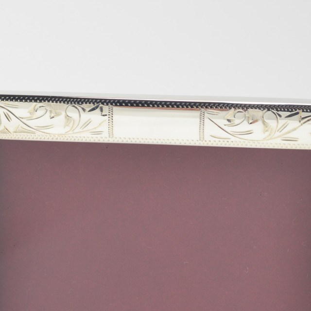 送料無料】 銀製 写真立 洋彫ダブル D 5.5インチ / 写真立て フォト